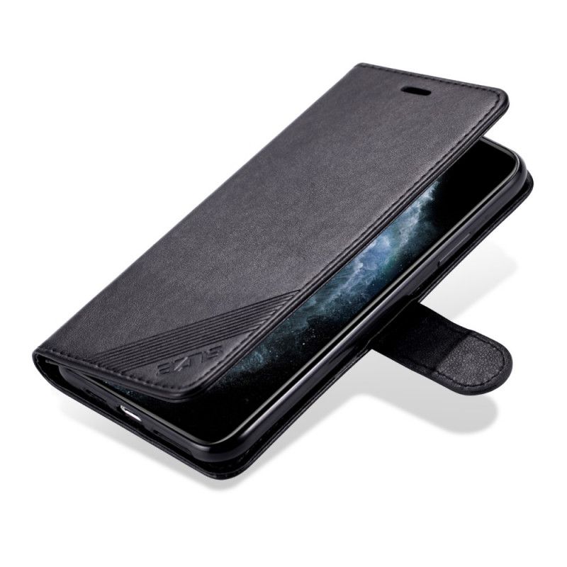 Etui Folio iPhone 12 Pro Max Czerwony Czarny Imitacja Skóry Azns Etui Ochronne