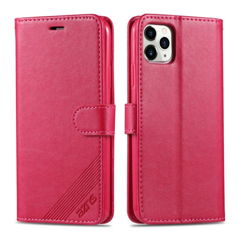 Etui Folio iPhone 12 Pro Max Czerwony Czarny Imitacja Skóry Azns Etui Ochronne