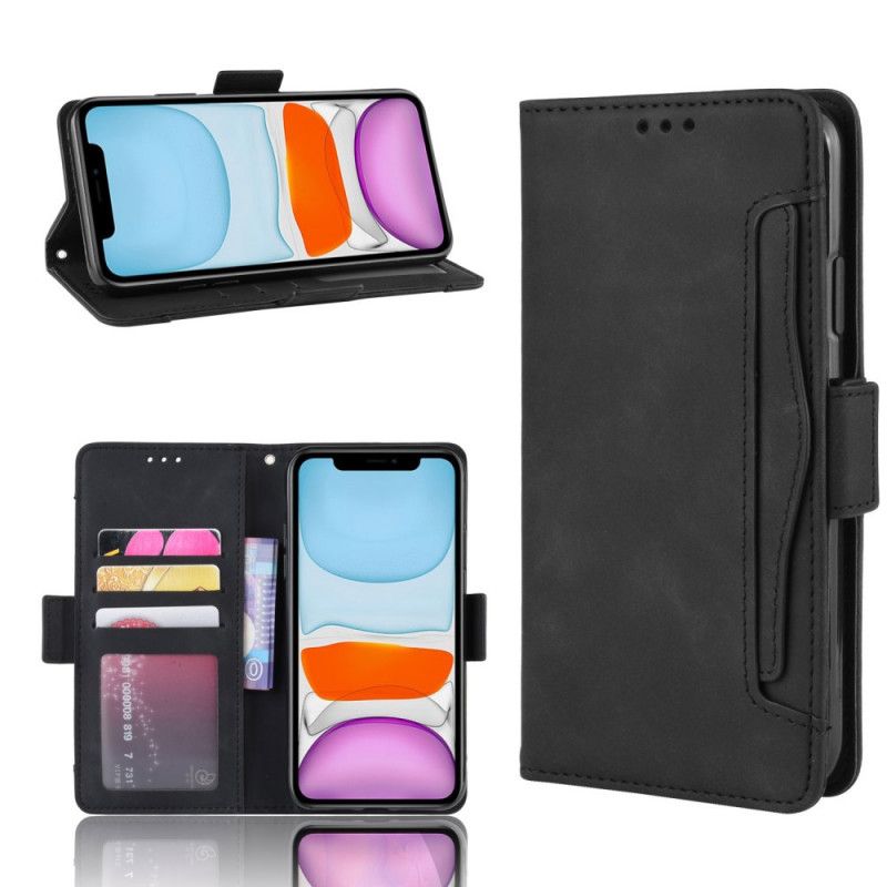 Etui Folio iPhone 12 Pro Max Czerwony Czarny Karta Wielokrotna Pierwszej Klasy Etui Ochronne