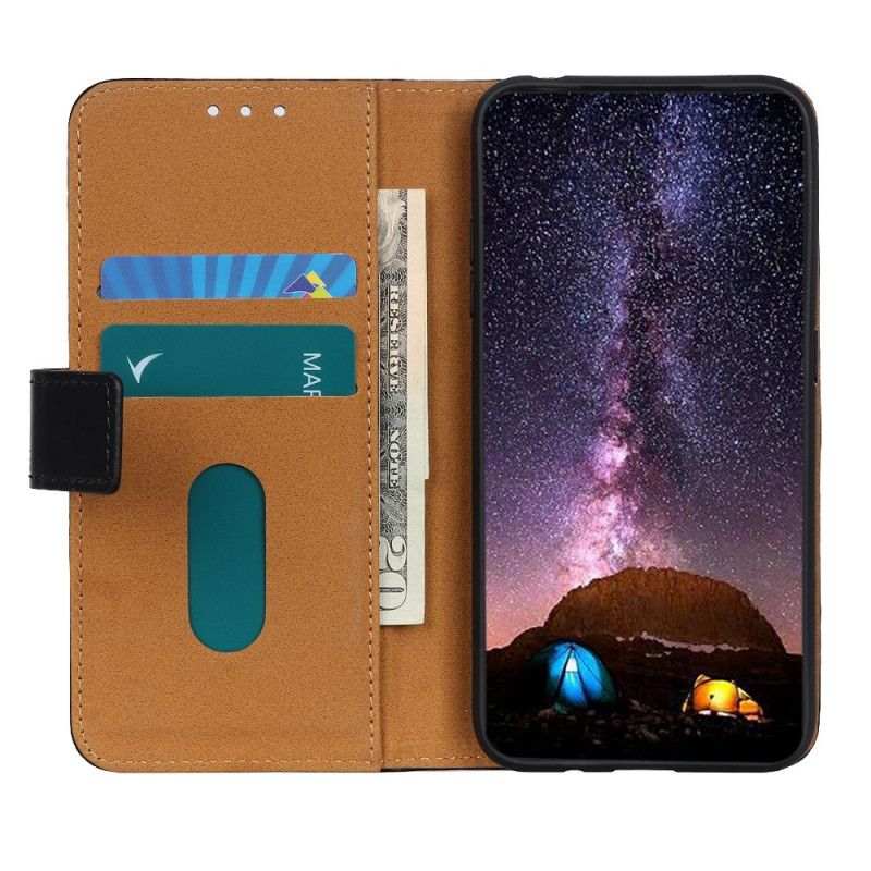 Etui Folio iPhone 12 Pro Max Czerwony Czarny Trójkolorowy Efekt Skóry Etui Ochronne