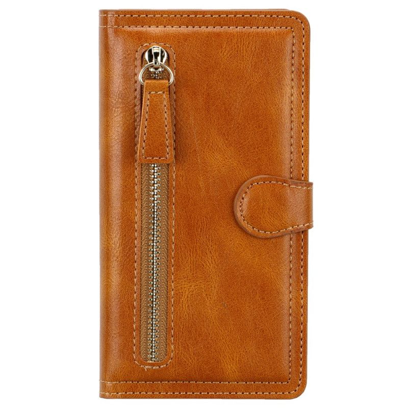 Etui Folio iPhone 12 Pro Max Czerwony Czarny Wielofunkcyjny Portfel