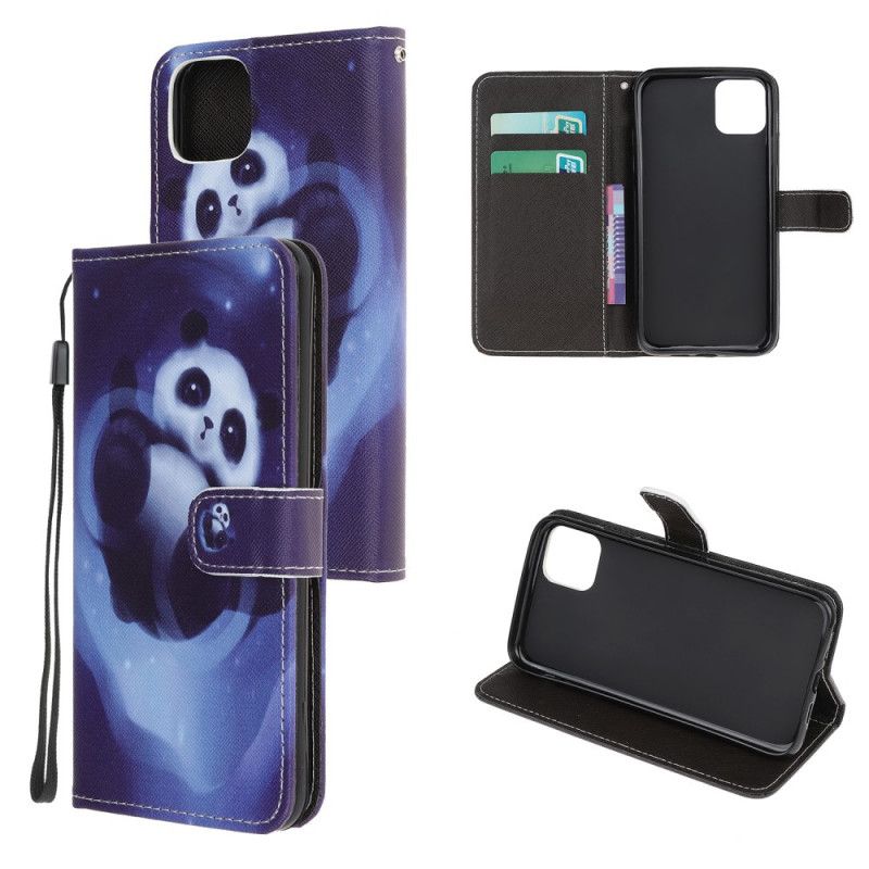 Etui Folio iPhone 12 Pro Max Miejsce Na Pandę Ze Stringami