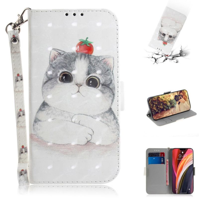 Etui Folio iPhone 12 Pro Max Pomidor Na Stringach Cat Etui Ochronne