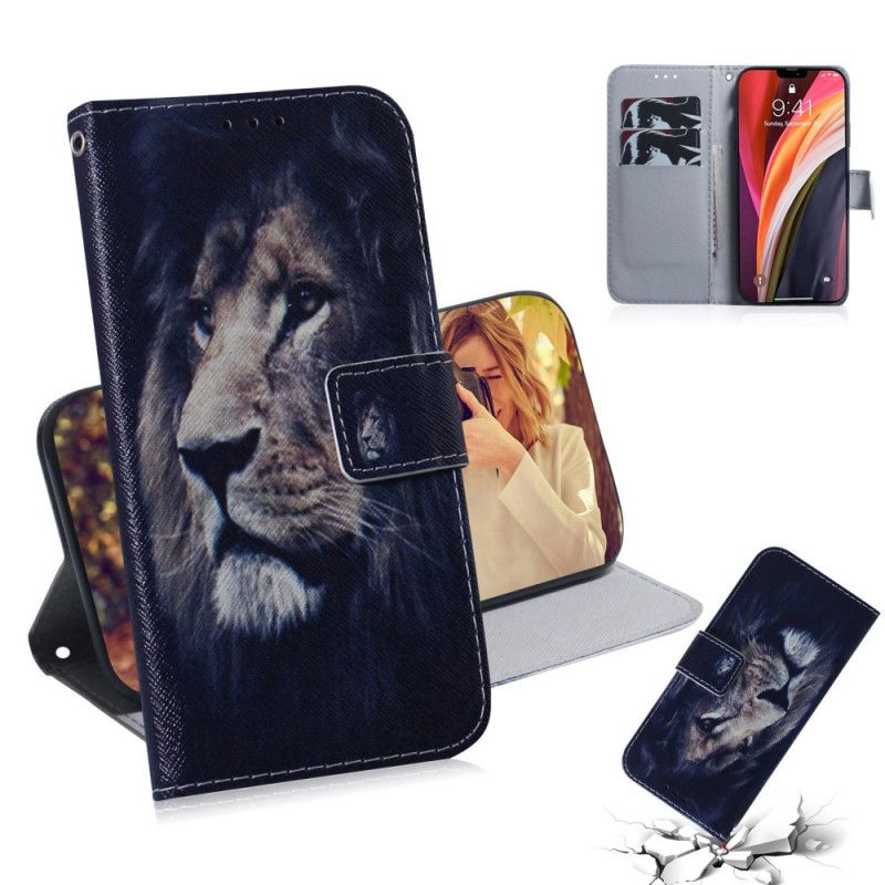 Etui Folio iPhone 12 Pro Max Śniący Lew