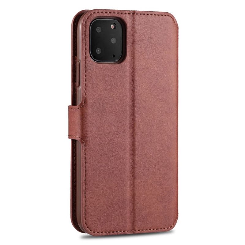 Etui Folio iPhone 12 Pro Max Szary Czarny Azns Efekt Skóry