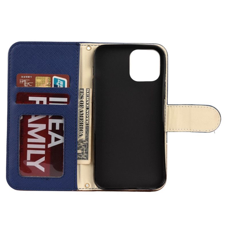 Etui Folio iPhone 12 Pro Max Szary Czarny Dwukolorowa Imitacja Skóry Etui Ochronne