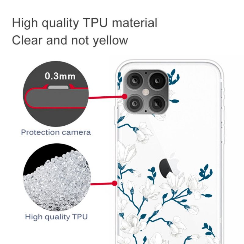 Etui iPhone 12 Pro Max Białe Kwiaty Etui Ochronne