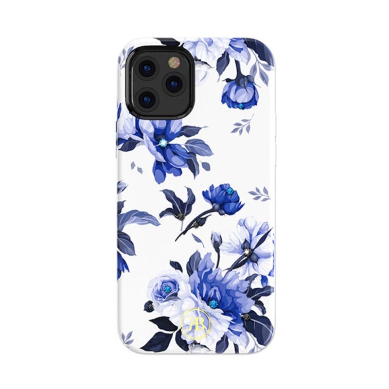 Etui iPhone 12 Pro Max Biały Czarny Kwiaty Kingxbar Etui Ochronne