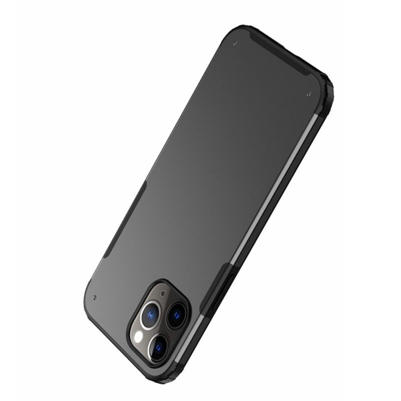 Etui iPhone 12 Pro Max Biały Czarny Matowa Hybryda