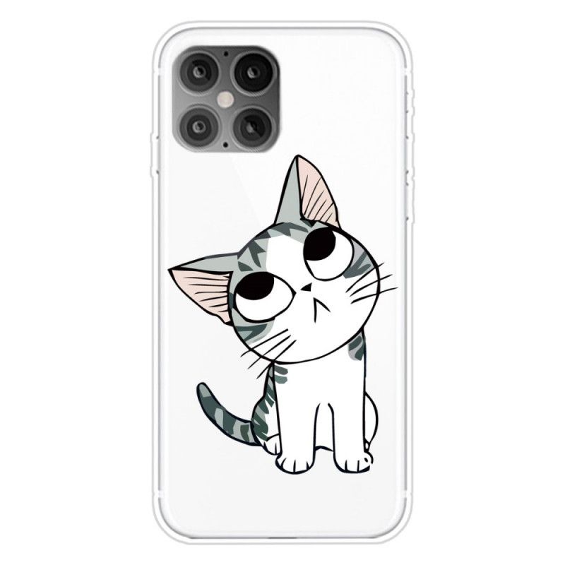 Etui iPhone 12 Pro Max Biały Czarny Obserwuj Koty