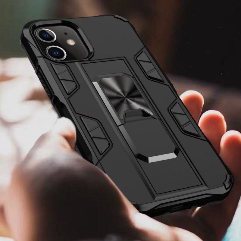 Etui iPhone 12 Pro Max Biały Czarny Ultra Odporny Ze Wsparciem