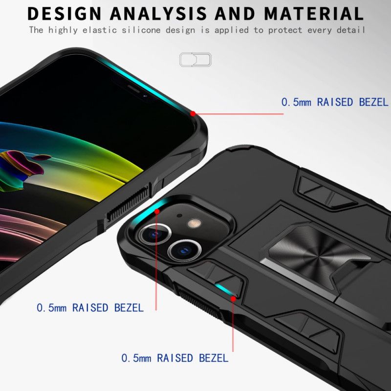 Etui iPhone 12 Pro Max Biały Czarny Ultra Odporny Ze Wsparciem