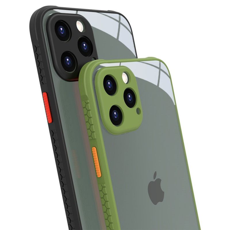 Etui iPhone 12 Pro Max Czerwony Czarny Hybrydowa Silikonowa Konstrukcja Obręczy