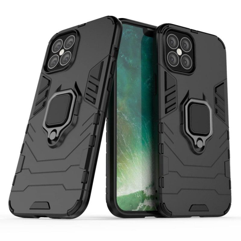 Etui iPhone 12 Pro Max Czerwony Czarny Pierścień Oporowy Etui Ochronne