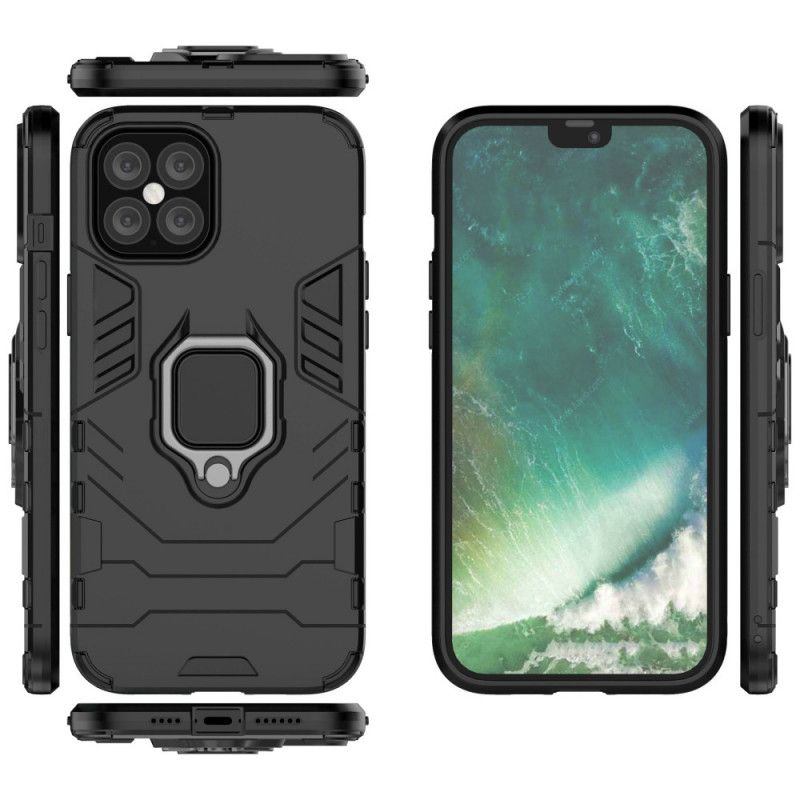 Etui iPhone 12 Pro Max Czerwony Czarny Pierścień Oporowy Etui Ochronne