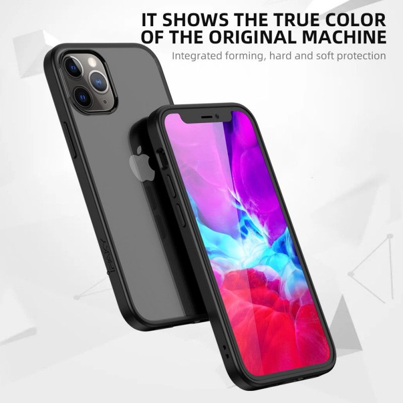 Etui iPhone 12 Pro Max Czerwony Czarny Przezroczysta Hybryda Ipaky Etui Ochronne