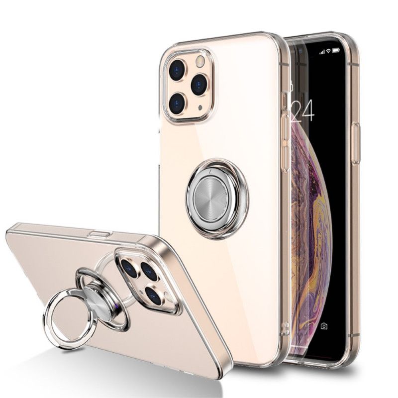 Etui iPhone 12 Pro Max Czerwony Czarny Przezroczysty Z Pierścieniem Nośnym Etui Ochronne