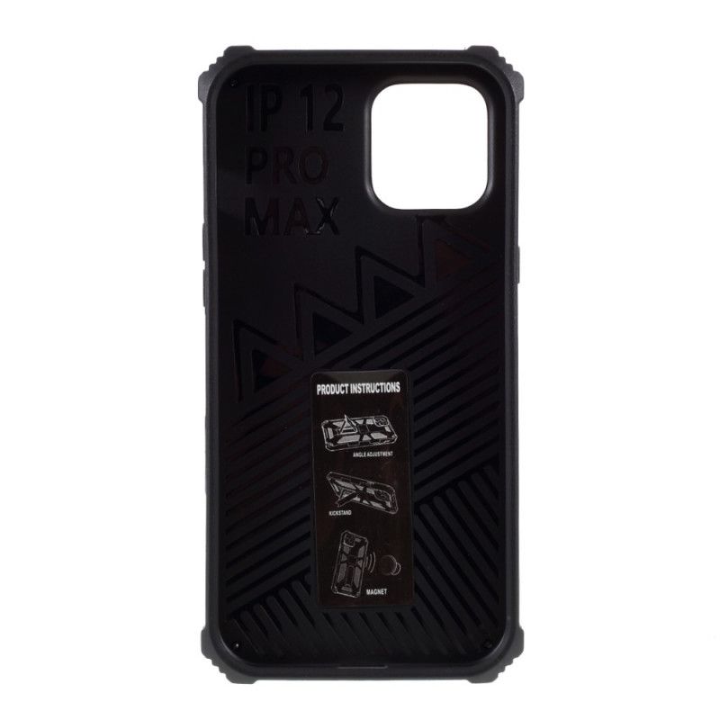 Etui iPhone 12 Pro Max Czerwony Czarny Zdejmowany Z Wyjmowanym Wspornikiem