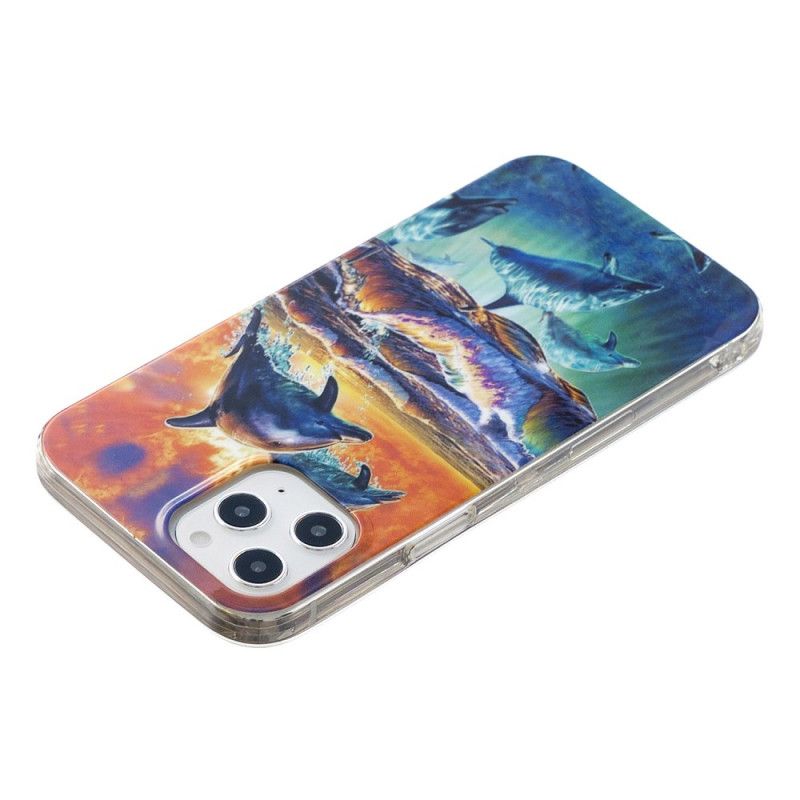 Etui iPhone 12 Pro Max Delfiny Na Wolności Etui Ochronne