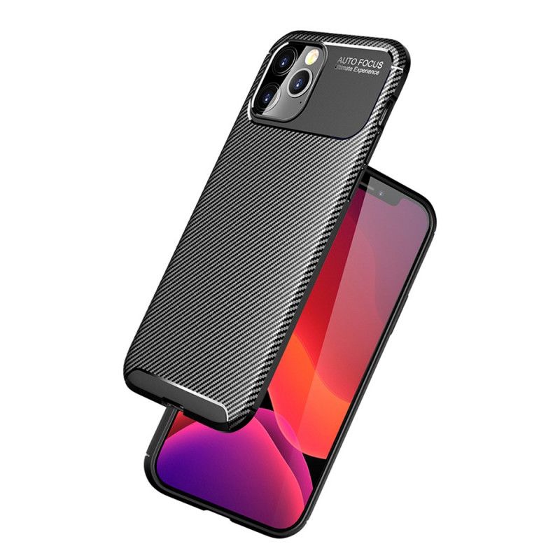 Etui iPhone 12 Pro Max Granatowy Czarny Elastyczna Tekstura Włókna Węglowego Etui Ochronne