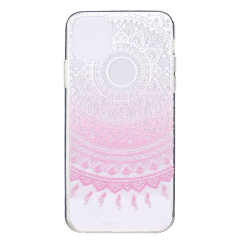 Etui iPhone 12 Pro Max Jasnoniebieski Różowy Przezroczysta Kolorowa Mandala