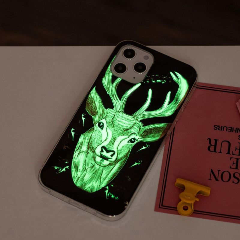 Etui iPhone 12 Pro Max Majestatyczny Fluorescencyjny Jeleń Etui Ochronne