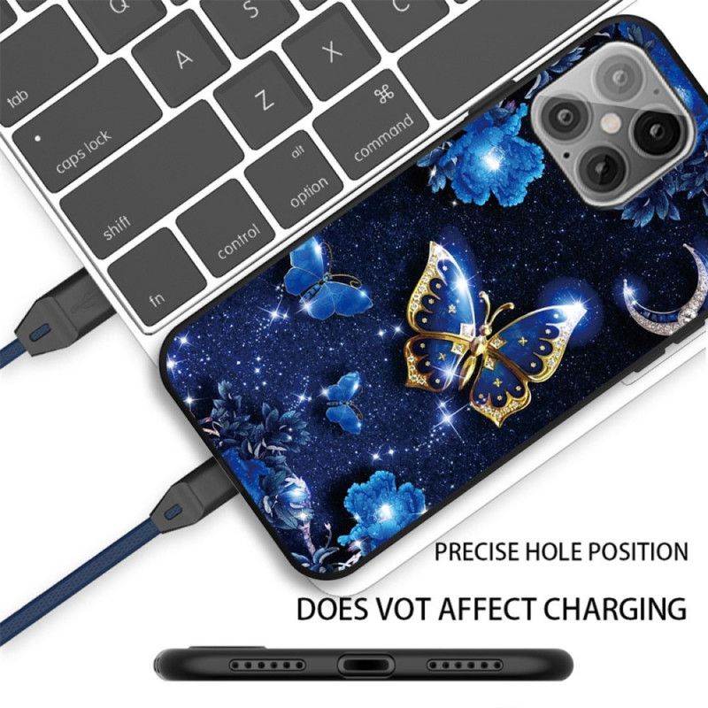 Etui iPhone 12 Pro Max Motyl W Księżycową Noc