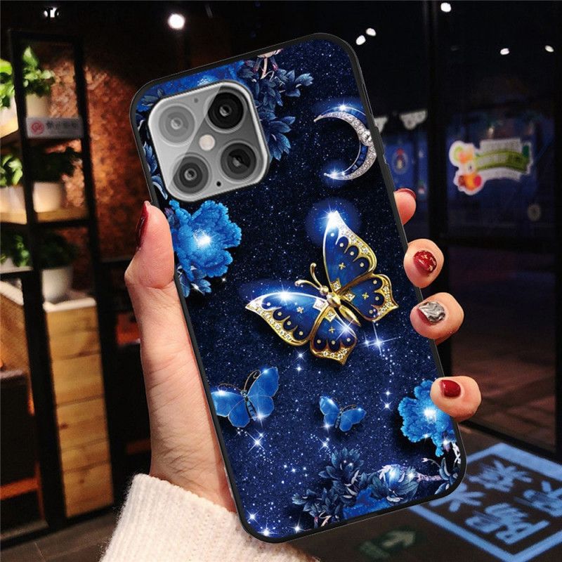 Etui iPhone 12 Pro Max Motyl W Księżycową Noc