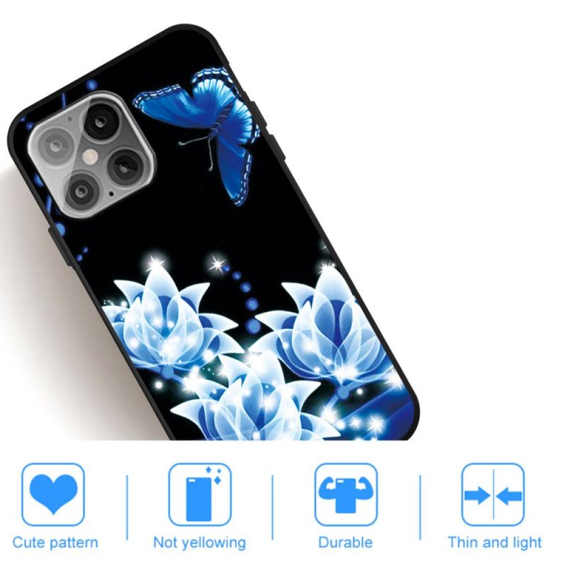 Etui iPhone 12 Pro Max Motyle I Lilie Wodne