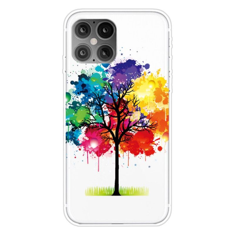 Etui iPhone 12 Pro Max Przezroczyste Drzewo Akwarelowe Etui Ochronne