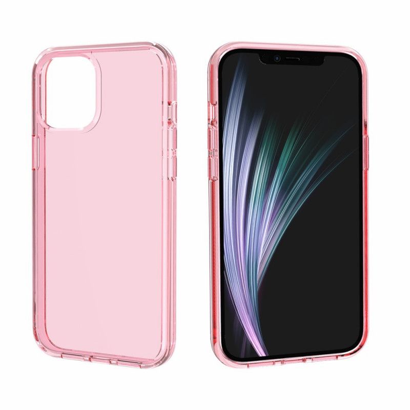 Etui iPhone 12 Pro Max Różowy Szary Kolor Przezroczysty