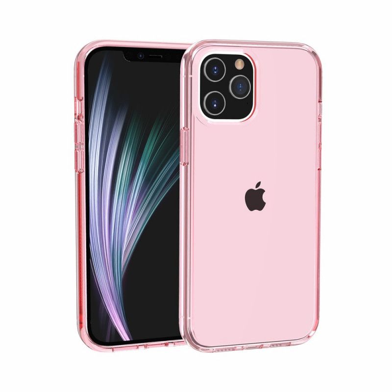 Etui iPhone 12 Pro Max Różowy Szary Kolor Przezroczysty