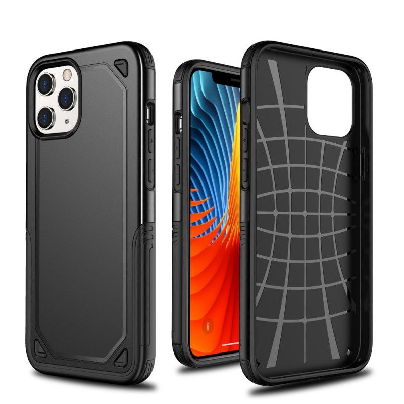 Etui iPhone 12 Pro Max Szary Czarny Efekt Metalu Premium