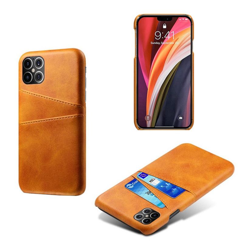 Etui iPhone 12 Pro Max Szary Czarny Podwójny Uchwyt Na Karty Etui Ochronne