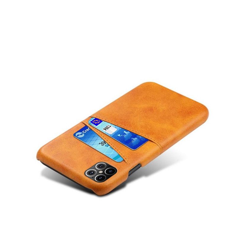 Etui iPhone 12 Pro Max Szary Czarny Podwójny Uchwyt Na Karty Etui Ochronne