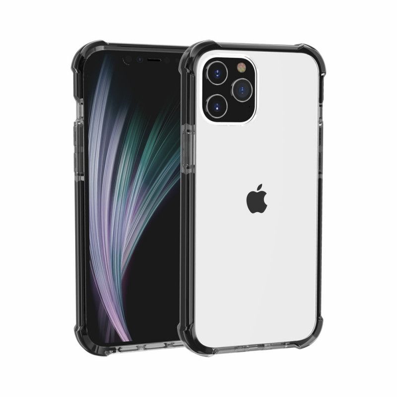 Etui iPhone 12 Pro Max Szary Czarny Przezroczyste Poduszki Powietrzne