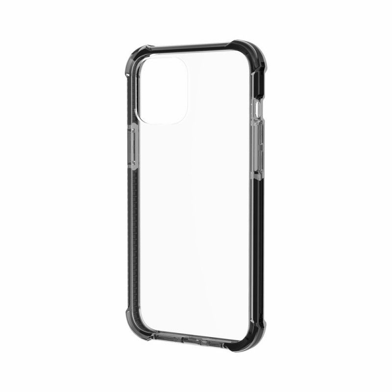 Etui iPhone 12 Pro Max Szary Czarny Przezroczyste Poduszki Powietrzne