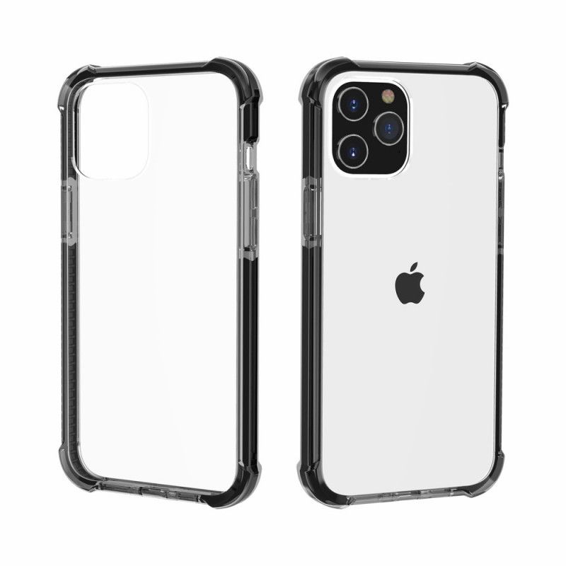 Etui iPhone 12 Pro Max Szary Czarny Przezroczyste Poduszki Powietrzne