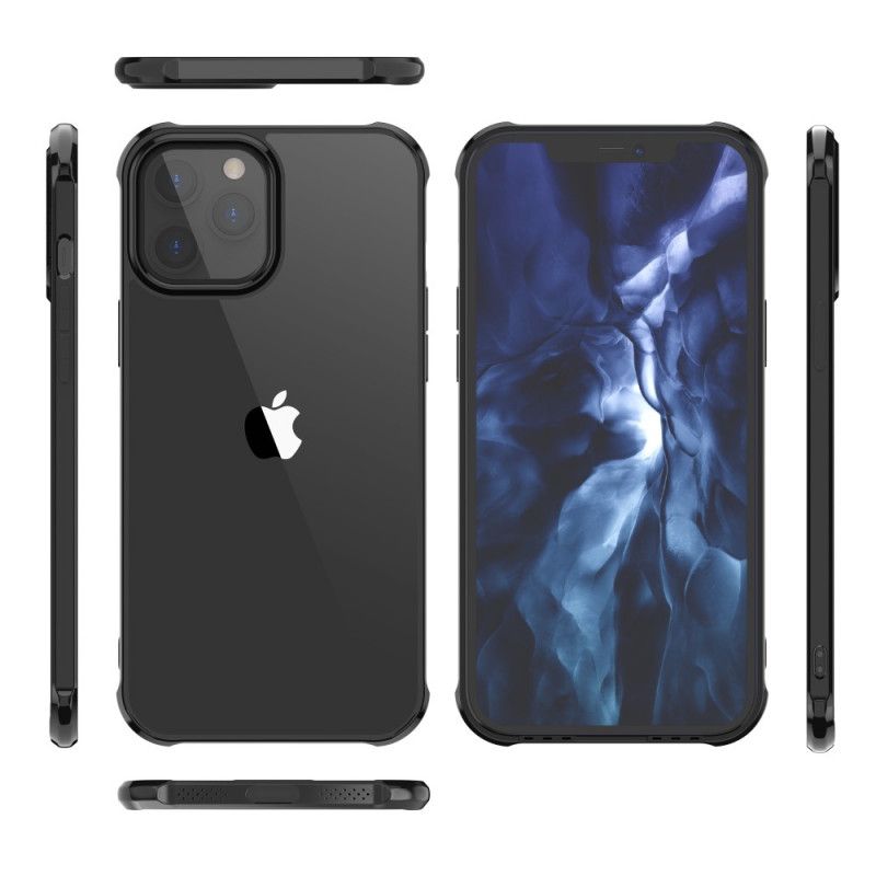 Etui iPhone 12 Pro Max Zielony Czarny Przezroczysty Wzór Leeu