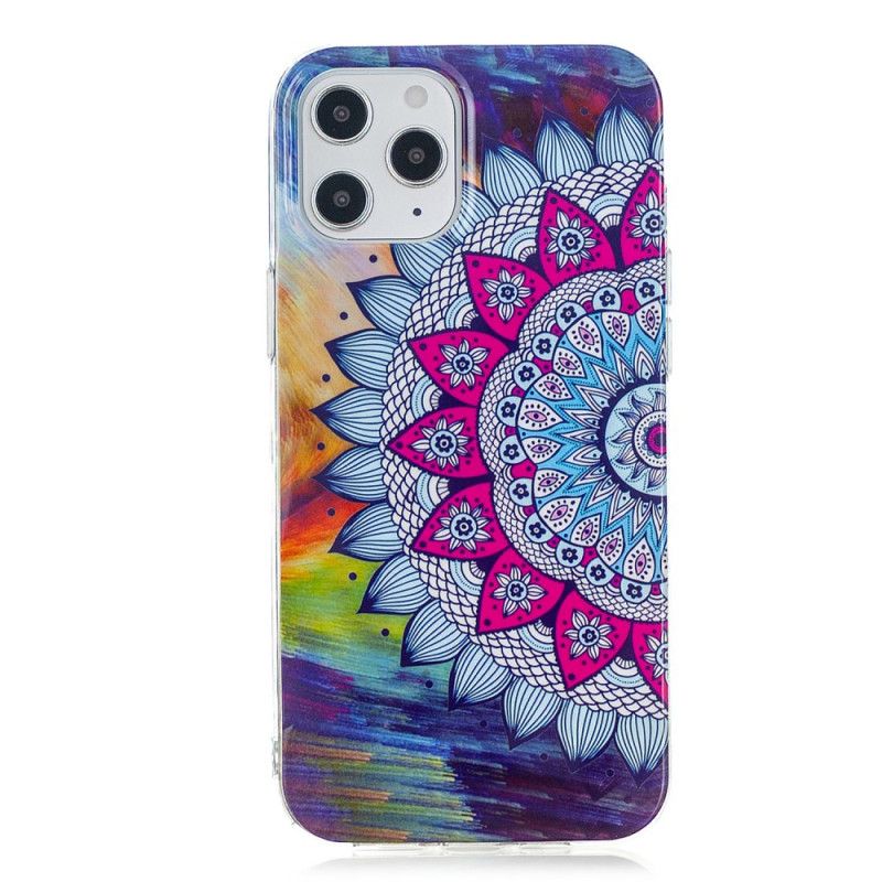 Futerały iPhone 12 Pro Max Etui na Telefon Mandala W Kolorze Fluorescencyjnym