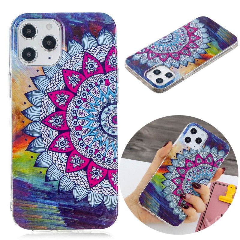 Futerały iPhone 12 Pro Max Etui na Telefon Mandala W Kolorze Fluorescencyjnym