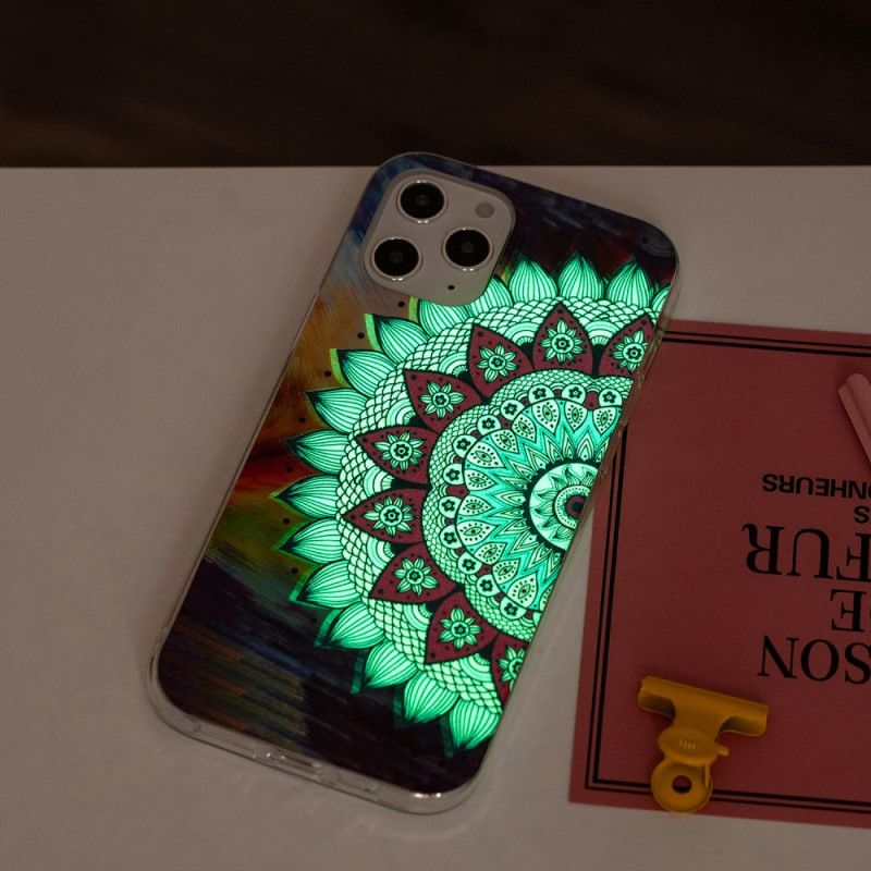 Futerały iPhone 12 Pro Max Etui na Telefon Mandala W Kolorze Fluorescencyjnym