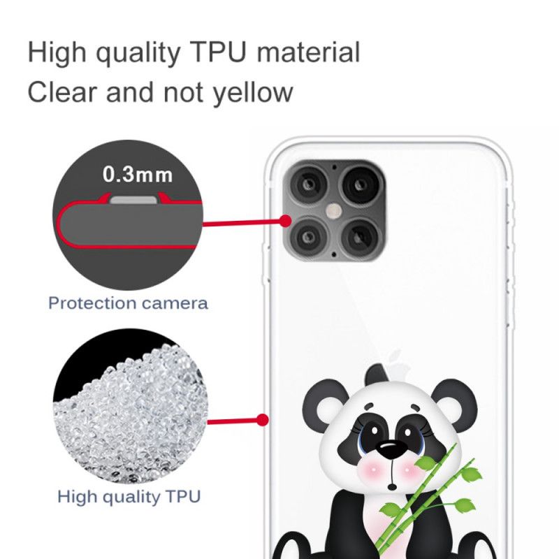 Futerały iPhone 12 Pro Max Etui na Telefon Przezroczysta Smutna Panda