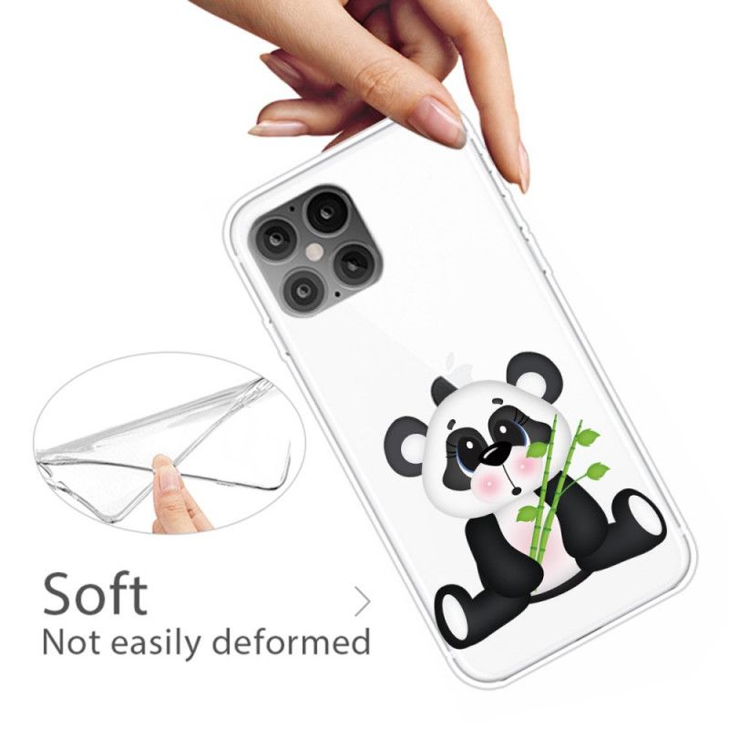 Futerały iPhone 12 Pro Max Etui na Telefon Przezroczysta Smutna Panda