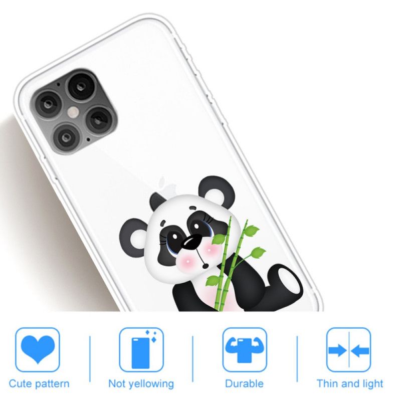 Futerały iPhone 12 Pro Max Etui na Telefon Przezroczysta Smutna Panda