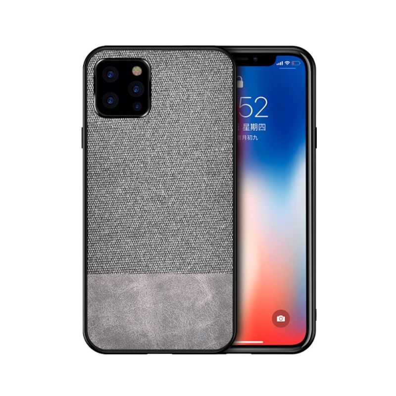 Futerały iPhone 12 Pro Max Szary Czarny Etui na Telefon Ugryzienie Ze Sztucznej Skóry