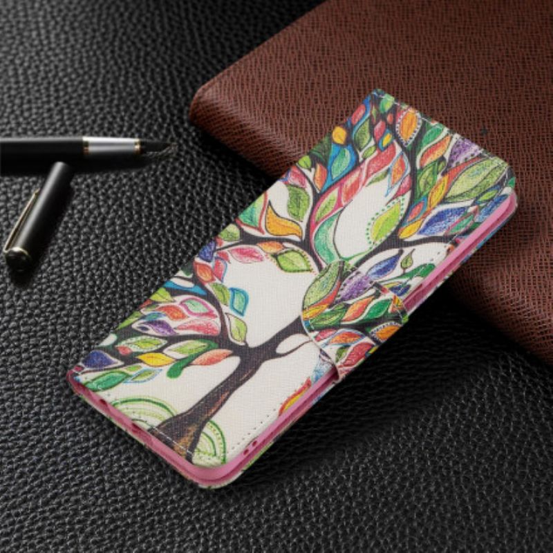 Etui Folio Do Oppo A54 5g / A74 5g Kolorowe Drzewo