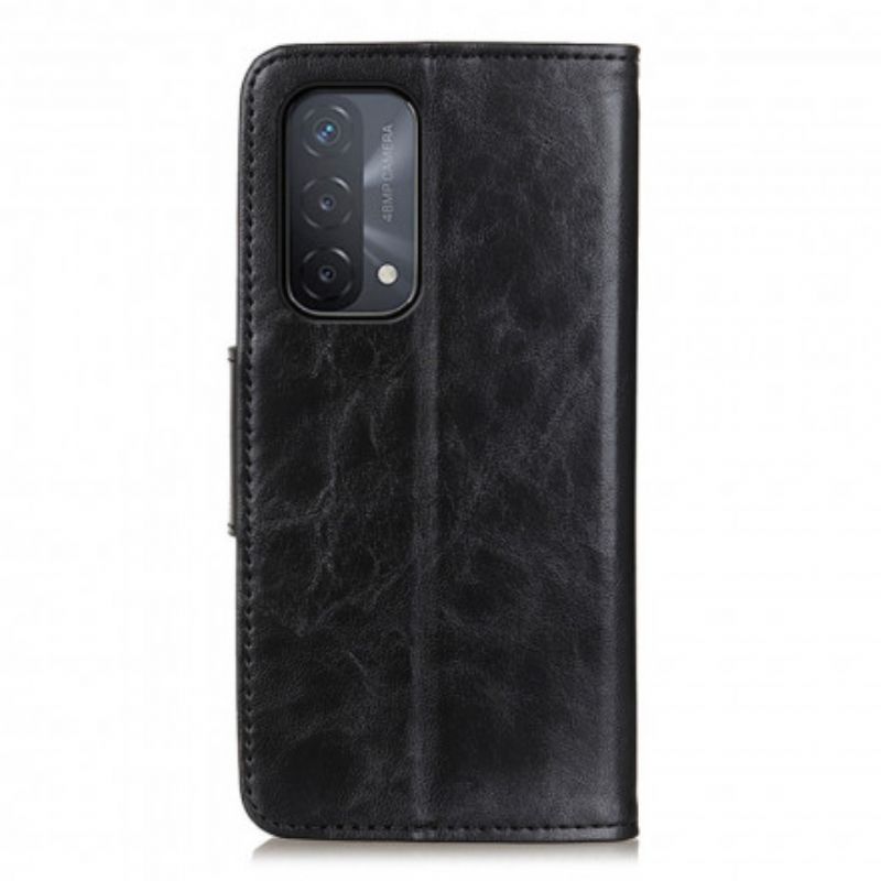 Etui Folio Do Oppo A54 5g / A74 5g Skórzane Zapięcie Dwustronne