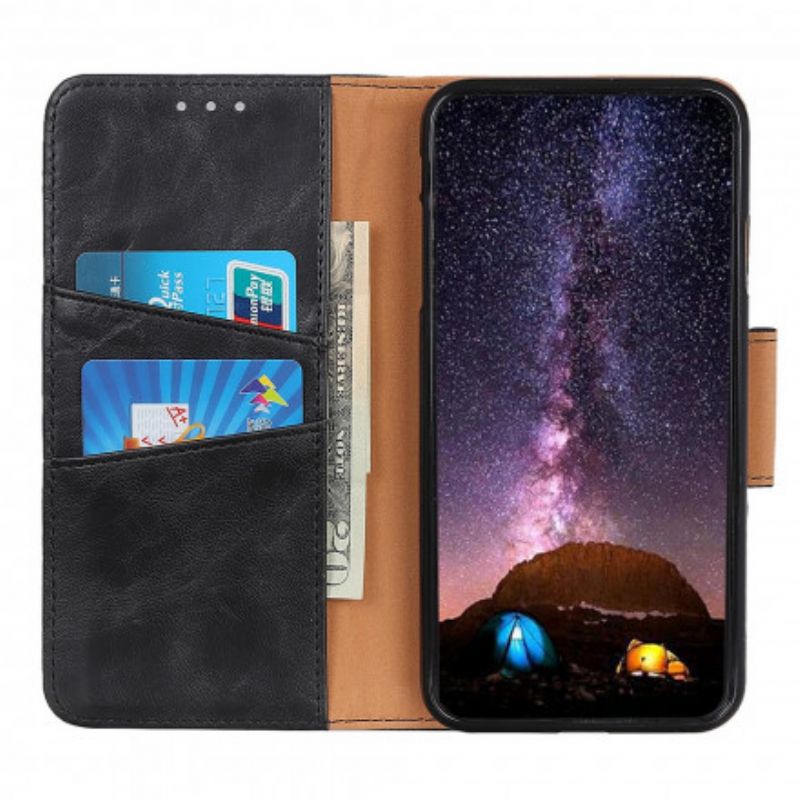 Etui Folio Do Oppo A54 5g / A74 5g Skórzane Zapięcie Dwustronne