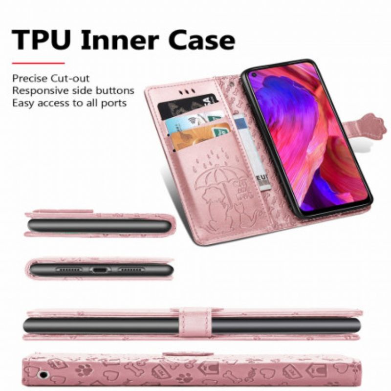 Etui Folio Oppo A54 5g / A74 5g Animowane Zwierzęta Etui Ochronne